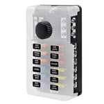 WUPP CS-339C1 12 Way Blade Fuse Block with Negative Bus LED Indicator for Car Boat Van SUV