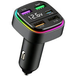 K34 5 Port USB Car Charger(4 USB+Type C) Cigarette Lighter Adapter with LED Display