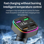 K34 5 Port USB Car Charger(4 USB+Type C) Cigarette Lighter Adapter with LED Display