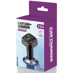 K34 5 Port USB Car Charger(4 USB+Type C) Cigarette Lighter Adapter with LED Display