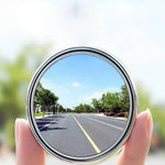 2Pcs Adhesive 360 Degree Blind Spot Car Reversing Aid Rearview Mirror Small Round Mirror