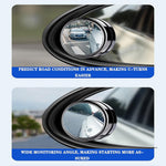 2Pcs Adhesive 360 Degree Blind Spot Car Reversing Aid Rearview Mirror Small Round Mirror