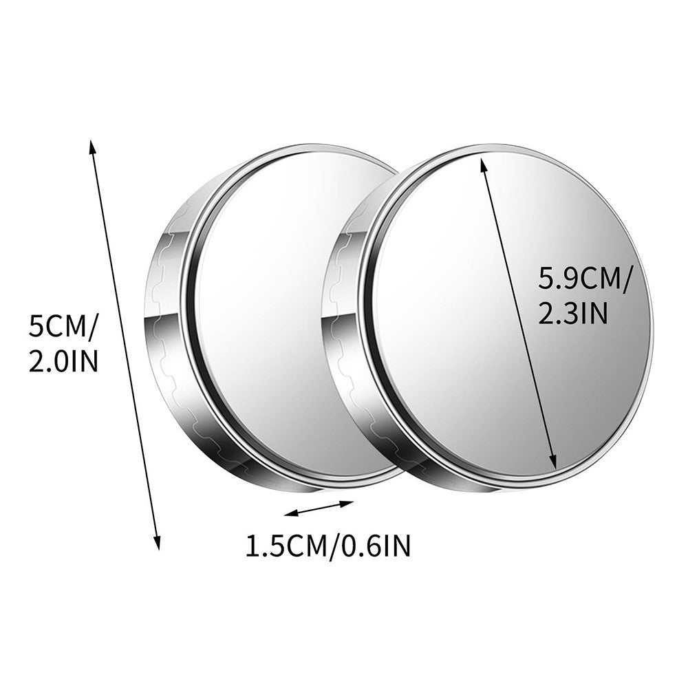 2Pcs Suction Cup 360 Degree Blind Spot Car Reversing Aid Rearview Mirror Small Round Mirror