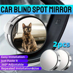 2Pcs Suction Cup 360 Degree Blind Spot Car Reversing Aid Rearview Mirror Small Round Mirror
