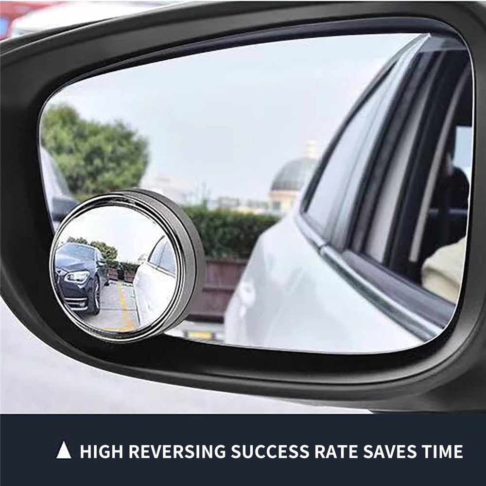 2Pcs Suction Cup 360 Degree Blind Spot Car Reversing Aid Rearview Mirror Small Round Mirror