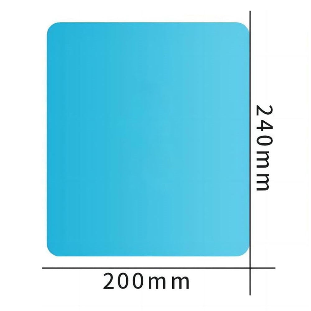 2 stk. firkantede 200x240 mm PET-folier til sidespejle, dugfri og regntæt spejlfolie med værktøj