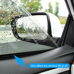 2Pcs Square 175x200mm Car Rear View Mirror Film PET Anti-Fog Rainproof Mirror Film with Tools