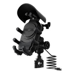 WUPP CS-2056A2 Motorcycle Phone Holder Wireless Charging Phone Stand, Handlebar Mount