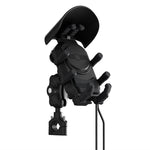 WUPP CS-2056A2 Motorcycle Phone Holder Wireless Charging Phone Stand, Handlebar Mount