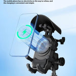 WUPP CS-2056A2 Motorcycle Phone Holder Wireless Charging Phone Stand, Handlebar Mount