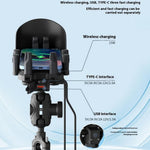 WUPP CS-2056A2 Motorcycle Phone Holder Wireless Charging Phone Stand, Handlebar Mount