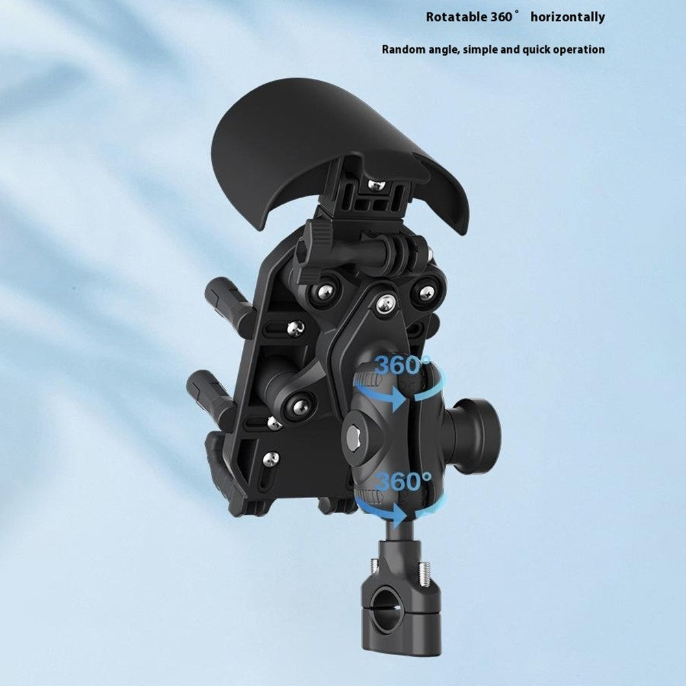 WUPP CS-2056B2 Motorcycle Handlebar Phone Holder Anti-Shock Phone Mount Stand