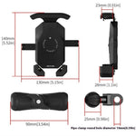 WUPP CS-051A2 Motorcycle Phone Holder Mirror Mount Anti-Shock Phone Bracket