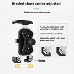 WUPP CS-051A2 Motorcycle Phone Holder Mirror Mount Anti-Shock Phone Bracket