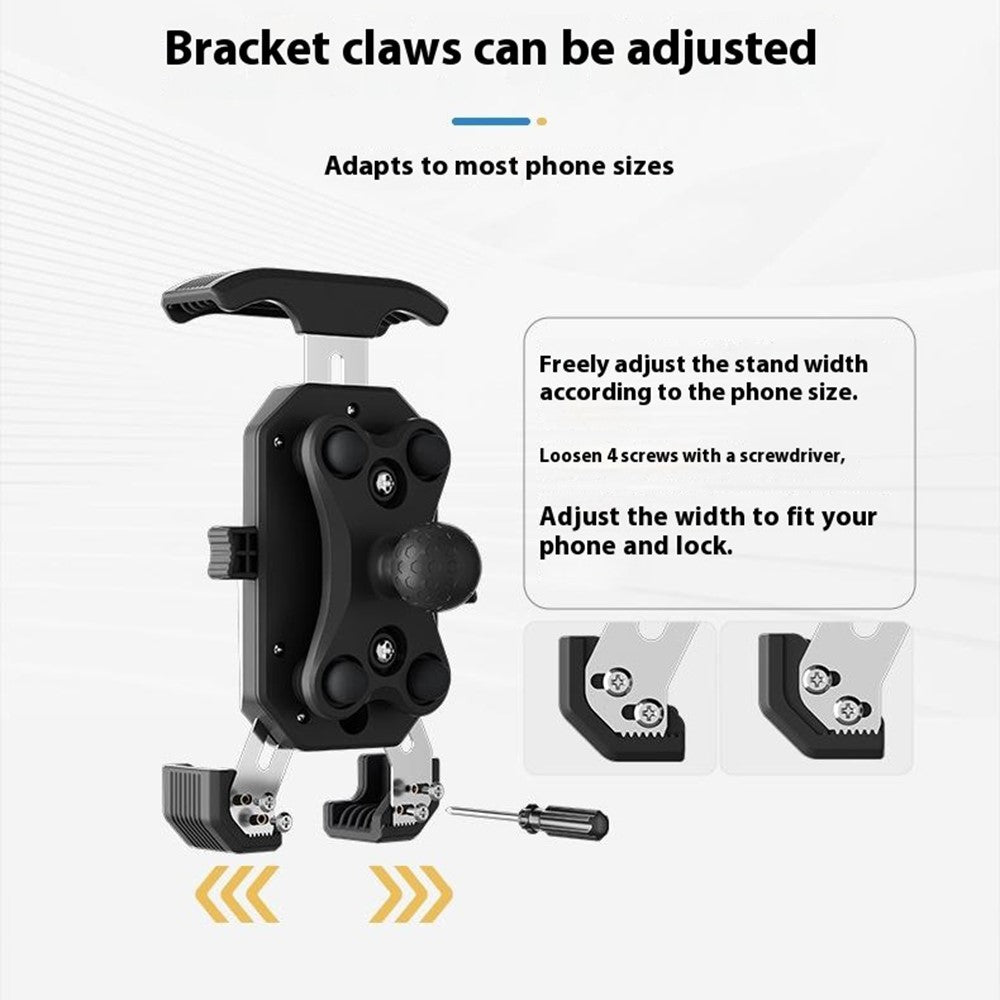 WUPP CS-051A2 Motorcycle Phone Holder Mirror Mount Anti-Shock Phone Bracket