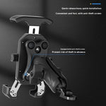 WUPP CS-051A2 Motorcycle Phone Holder Mirror Mount Anti-Shock Phone Bracket