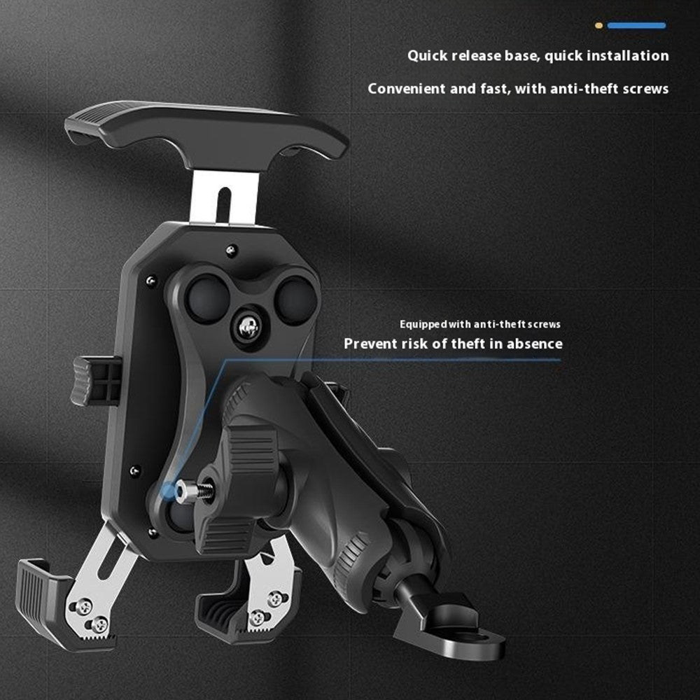 WUPP CS-051A2 Motorcycle Phone Holder Mirror Mount Anti-Shock Phone Bracket