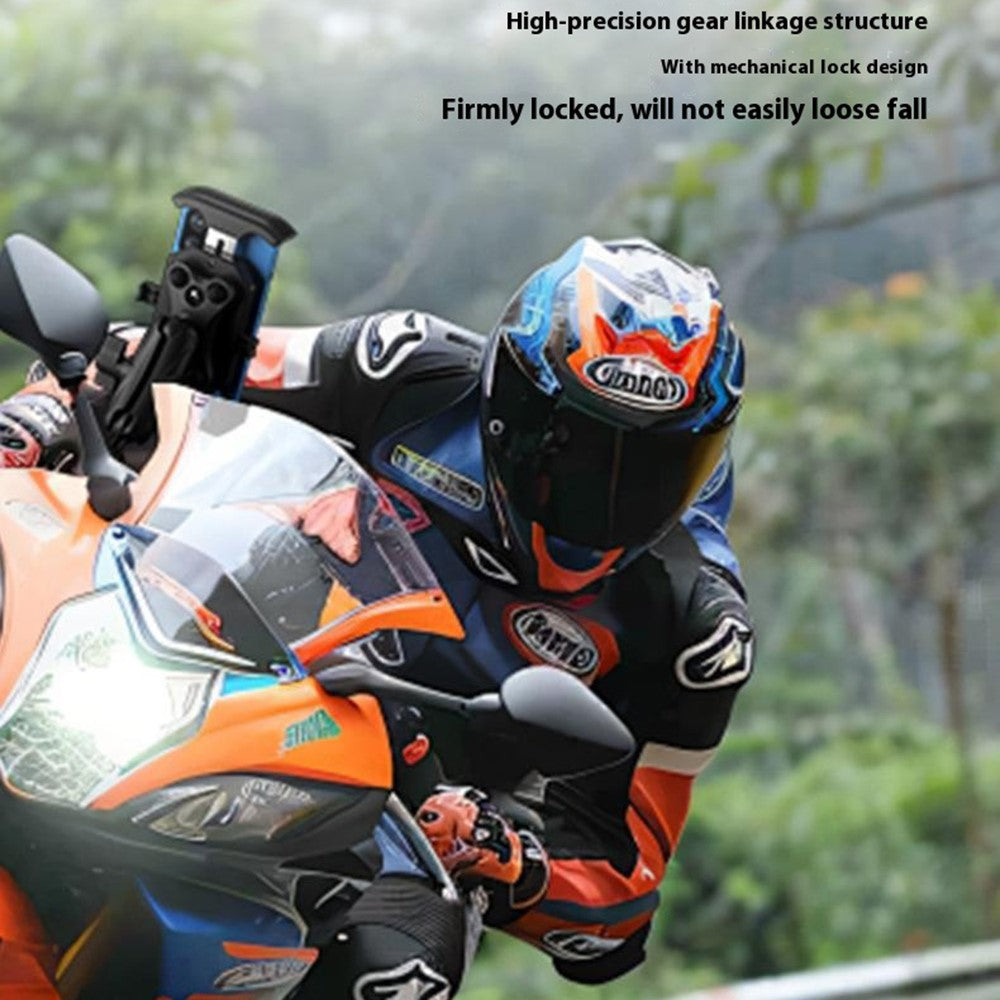 WUPP CS-051A2 Motorcycle Phone Holder Mirror Mount Anti-Shock Phone Bracket