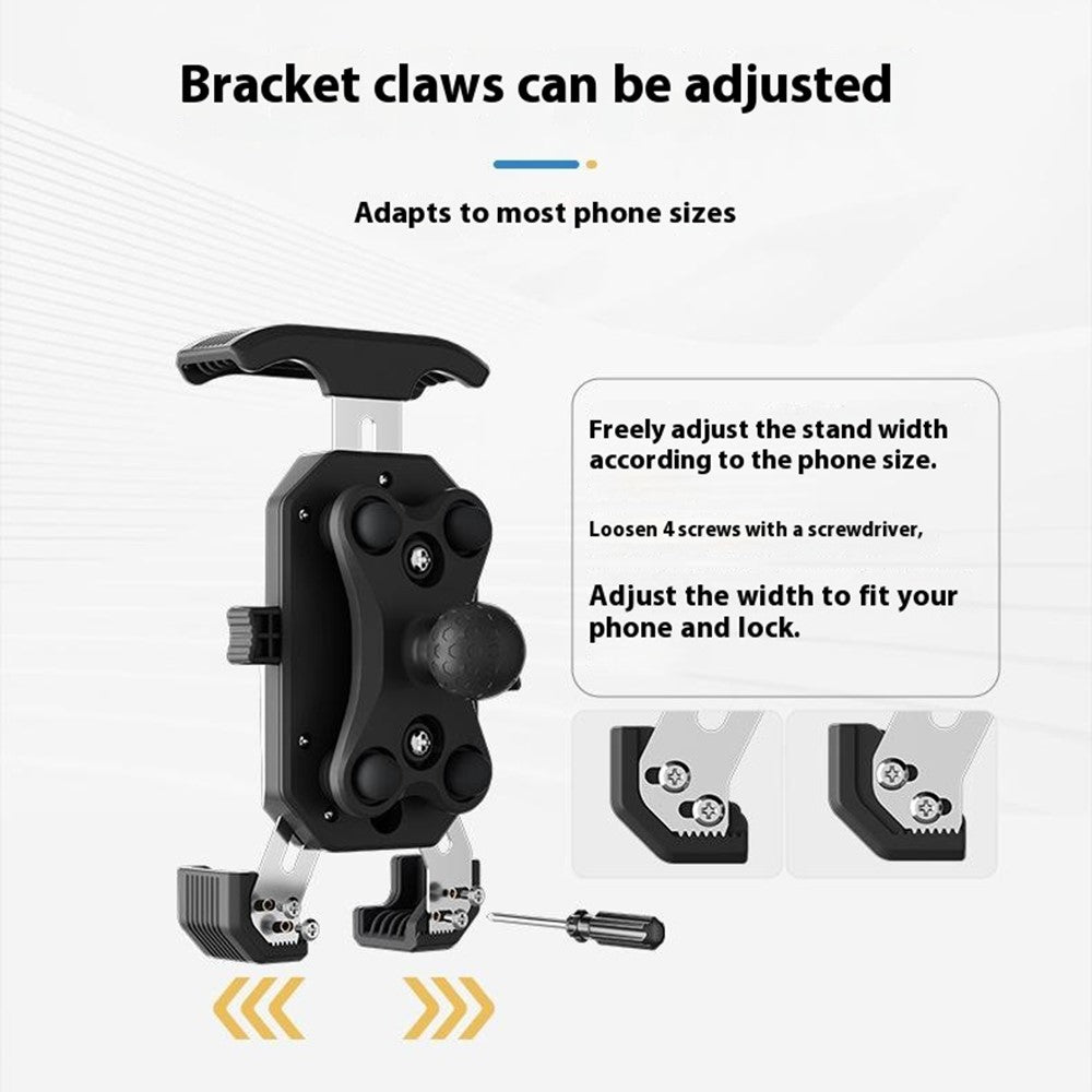 WUPP CS-051A1 Motorcycle Phone Holder Handlebar Mount Bracket for 4-7 inch Phones