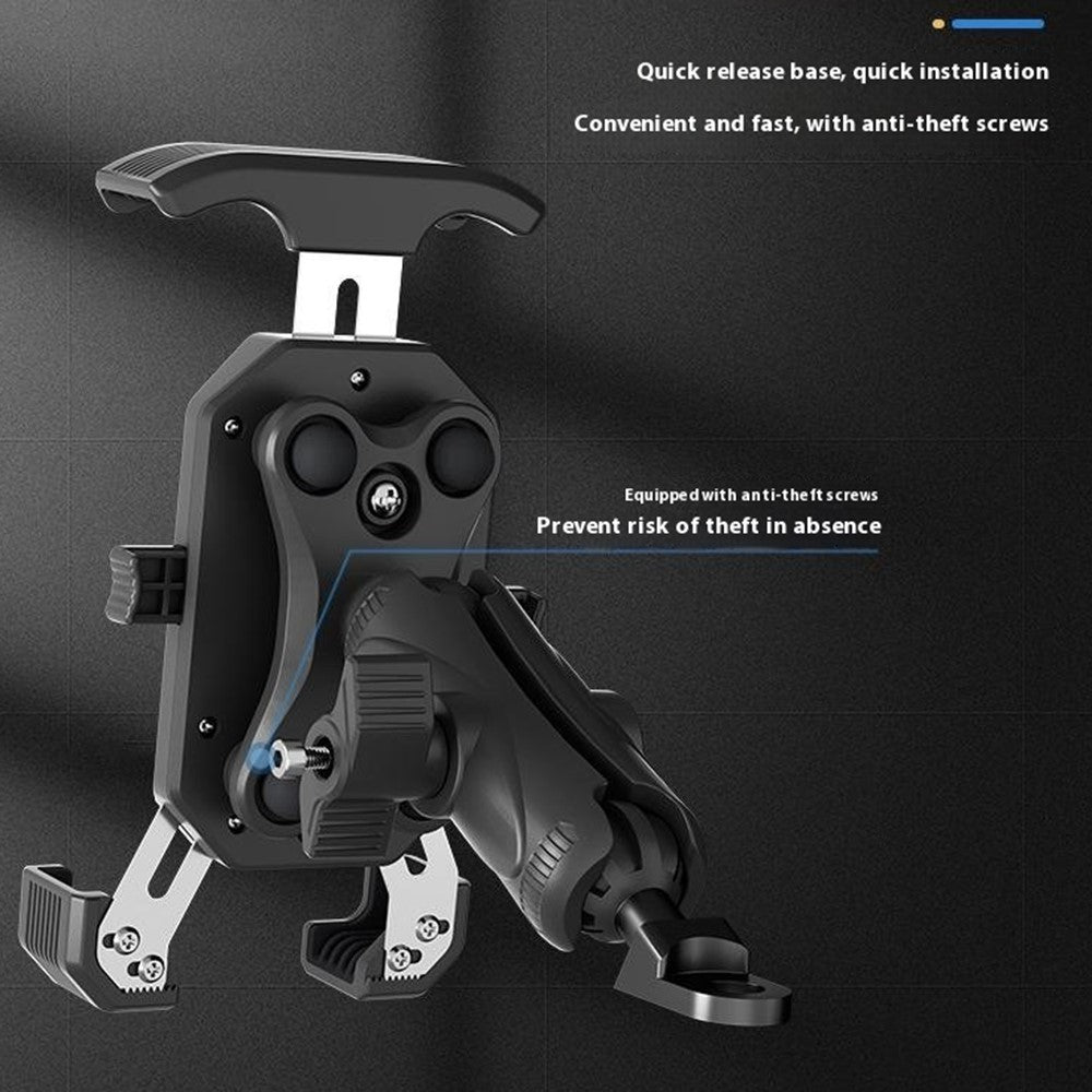 WUPP CS-051A1 Motorcycle Phone Holder Handlebar Mount Bracket for 4-7 inch Phones