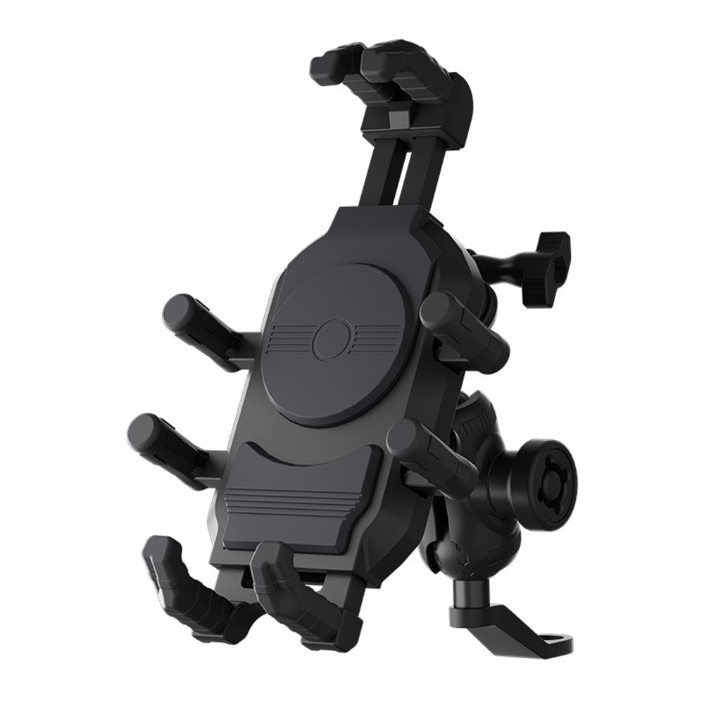 WUPP CS-2056B1 Motorcycle Phone Holder Rearview Mirror Mount Anti-Shock Phone Bracket