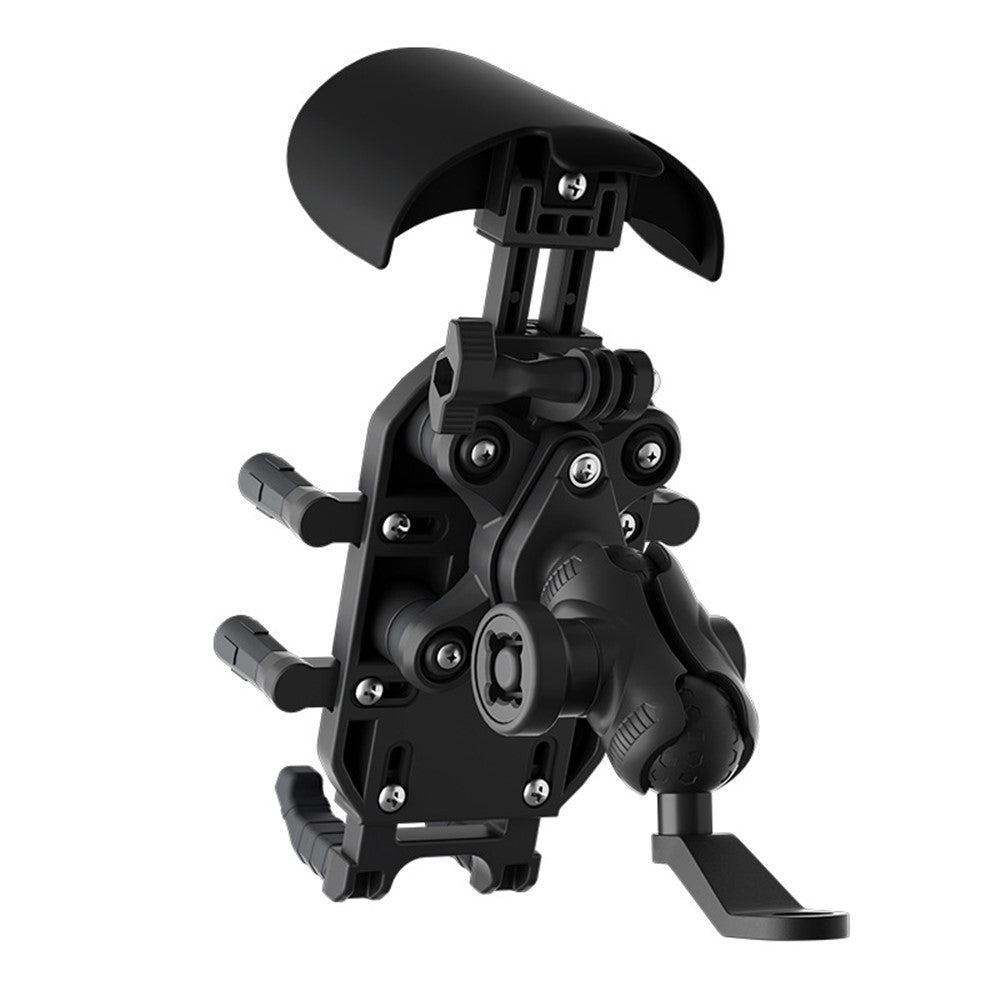 WUPP CS-2056B1 Motorcycle Phone Holder Rearview Mirror Mount Anti-Shock Phone Bracket
