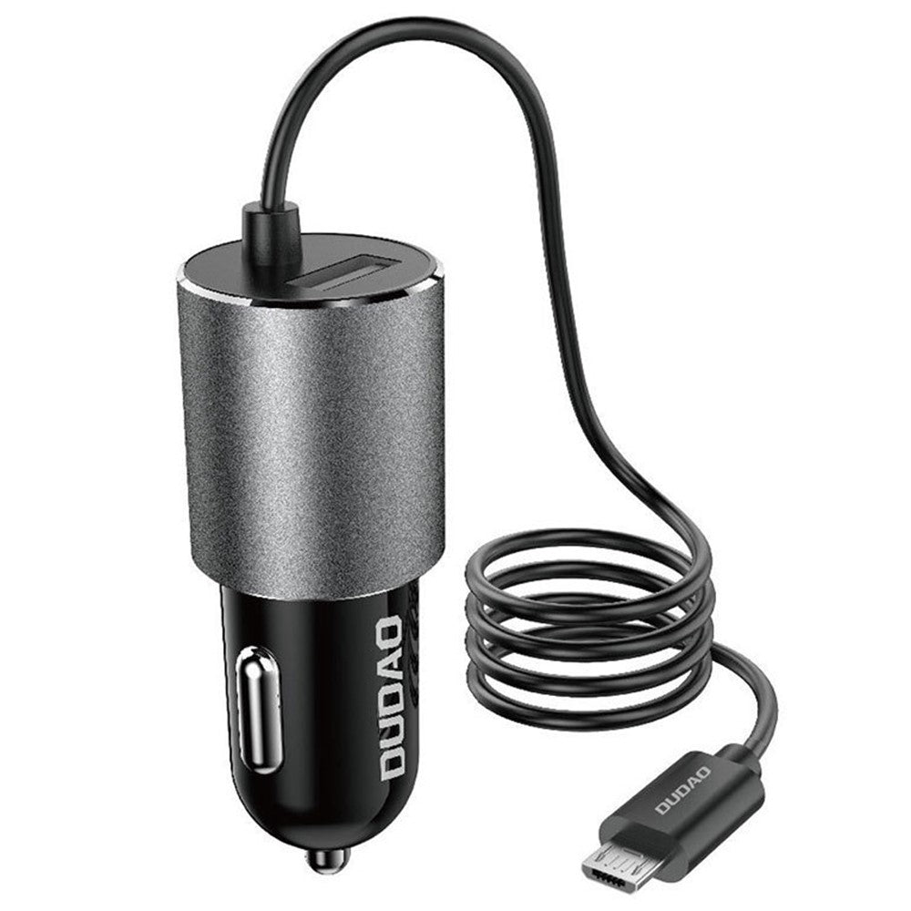 DUDAO R5Pro 3.4A USB-telefonopladningsadapter biloplader med indbygget kabel