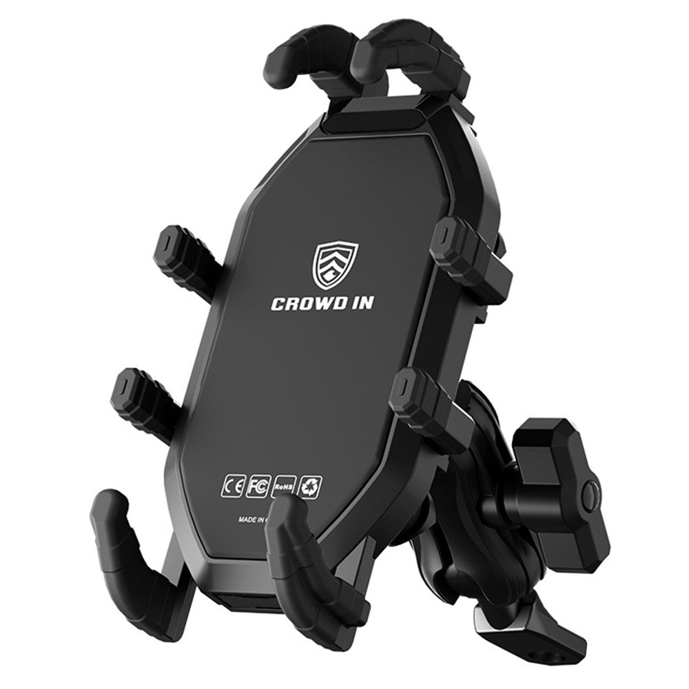 WUPP CS-2072B1 Motorcycle Rearview Mirror Phone Mount Anti-Theft Cellphone Holder