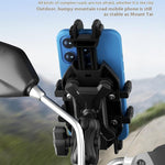 WUPP CS-2072B1 Motorcycle Rearview Mirror Phone Mount Anti-Theft Cellphone Holder