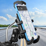 WUPP CS-2072B1 Motorcycle Rearview Mirror Phone Mount Anti-Theft Cellphone Holder