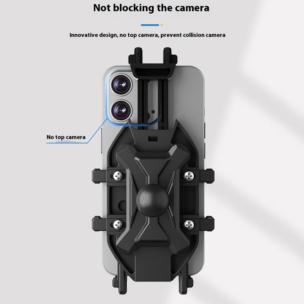WUPP CS-2072B1 Motorcycle Rearview Mirror Phone Mount Anti-Theft Cellphone Holder
