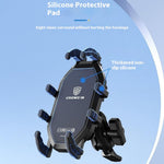 WUPP CS-2072B1 Motorcycle Rearview Mirror Phone Mount Anti-Theft Cellphone Holder