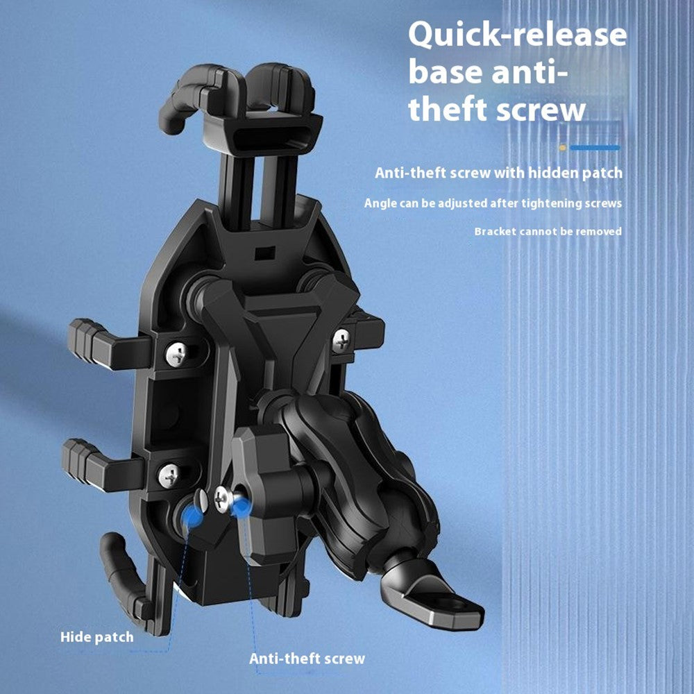 WUPP CS-2072B1 Motorcycle Rearview Mirror Phone Mount Anti-Theft Cellphone Holder