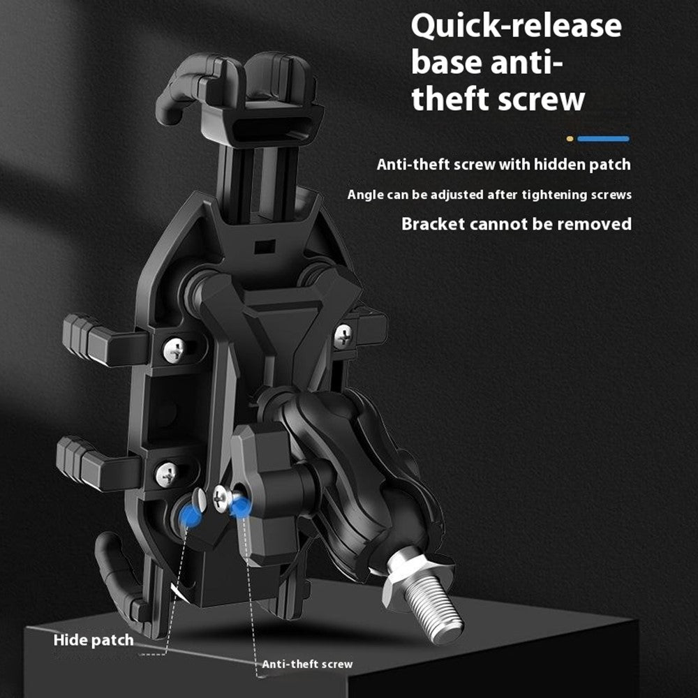 WUPP CS-2072C1 Motorcycle Phone Mount M10 Ball Head Rotation Anti-Theft Holder