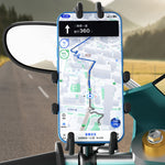 WUPP CS-2072C1 Motorcycle Phone Mount M10 Ball Head Rotation Anti-Theft Holder
