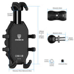 WUPP CS-2072C1 Motorcycle Phone Mount M10 Ball Head Rotation Anti-Theft Holder