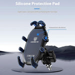 WUPP CS-2072C1 Motorcycle Phone Mount M10 Ball Head Rotation Anti-Theft Holder