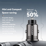 ESSAGER ES-CC15 Biloplader 45W Dobbelt Port USB-A + Type-C Hurtigopladning Stik Cigarettænder