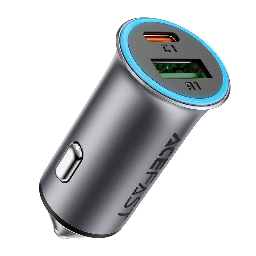 ACEFAST B16 95W Metal Car Charger Dual Port USB-A + USB-C Fast Charging Car Power Adapter Cigarette Lighter
