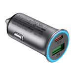 ACEFAST B16 95W Metal Car Charger Dual Port USB-A + USB-C Fast Charging Car Power Adapter Cigarette Lighter