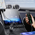 ESSAGER 108W Car Charger USB-A + USB-C Aluminum Alloy Fast Charging Lighter Charger for Vehicle
