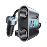 ESSAGER 150W High Power Car Cigarette Lighter Splitter Charger 2 USB C + 3 USB A Fast Charging Adapter