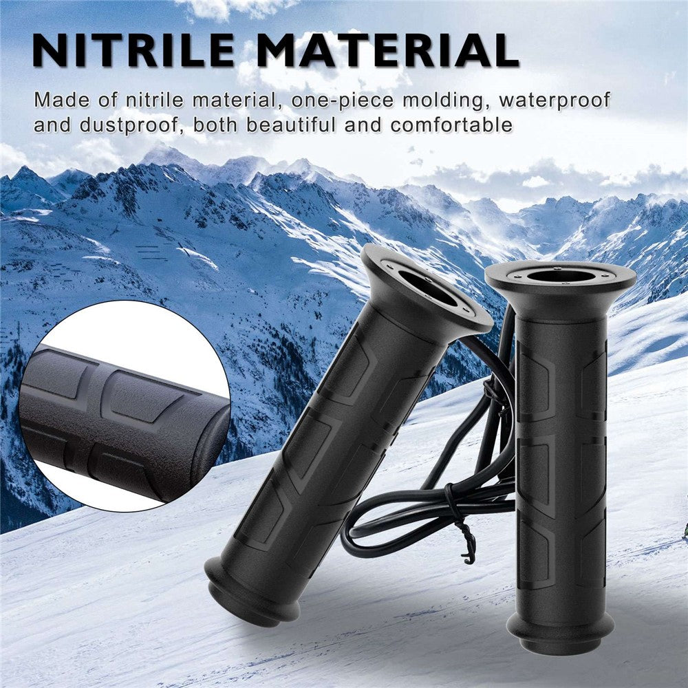 ZH-983F2 1 Pair For ATV Motorcycle Intelligent 3-Gear Temperature Adjustable Heated Grips Winter Warmer Electric Heating Hand Grips