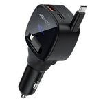 ACEFAST B17 95W Car Charger USB-C + USB-A LED Display Fast Charging Adapater with Retractable Cable