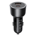 ACEFAST B21 75W USB-C + USB-A Billader med dobbelt port PD Hurtigopladningsadapter til telefon og bærbar computer