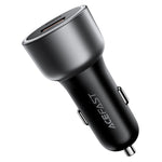 ACEFAST B21 75W USB-C + USB-A Billader med dobbelt port PD Hurtigopladningsadapter til telefon og bærbar computer