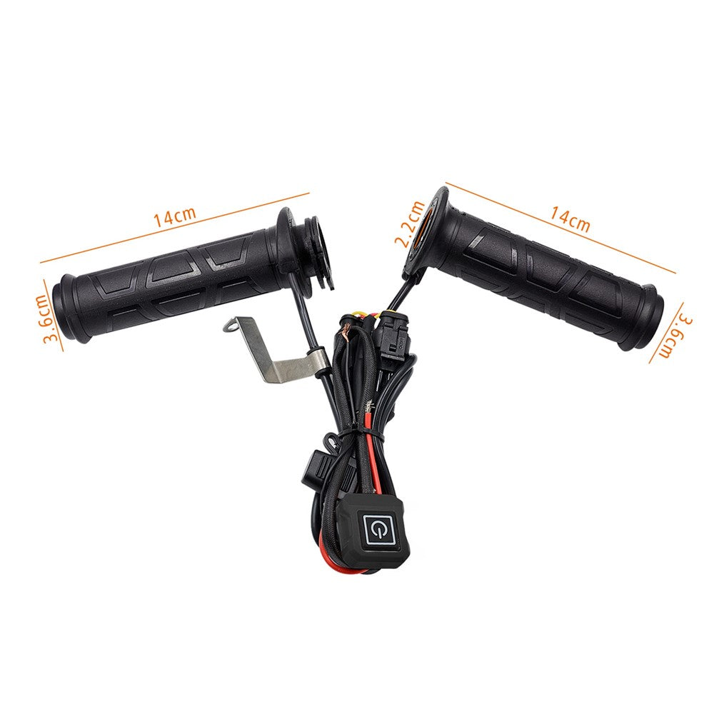 WUPP ZH-983B6 1 Pair 12V Motorcycle Winter Electric Heating Hand Grips 3 Gears Temperature Adjustable Heated Grips