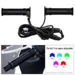 WUPP ZH-990B1 1Pair 5-Gear 12V Motorcycle Heating Handlebar Electric Heated Grips with Indicator Warmer Heating Grips for Winter