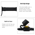 WUPP ZH-990B1 1Pair 5-Gear 12V Motorcycle Heating Handlebar Electric Heated Grips with Indicator Warmer Heating Grips for Winter