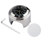 Aluminum Alloy Motorcycle Bike Clock 22-25.4mm Handlebar Luminous Clock